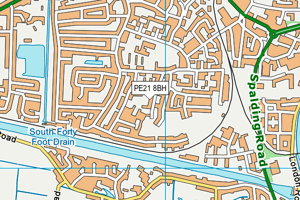 PE21 8BH map - OS VectorMap District (Ordnance Survey)