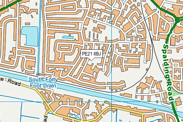PE21 8BJ map - OS VectorMap District (Ordnance Survey)