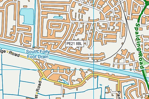 PE21 8BL map - OS VectorMap District (Ordnance Survey)