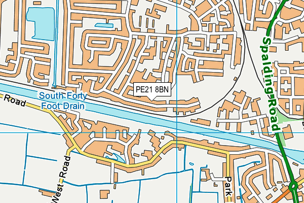 PE21 8BN map - OS VectorMap District (Ordnance Survey)