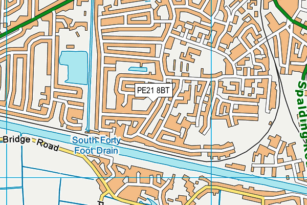 PE21 8BT map - OS VectorMap District (Ordnance Survey)