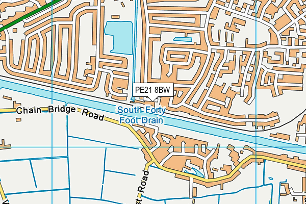 PE21 8BW map - OS VectorMap District (Ordnance Survey)