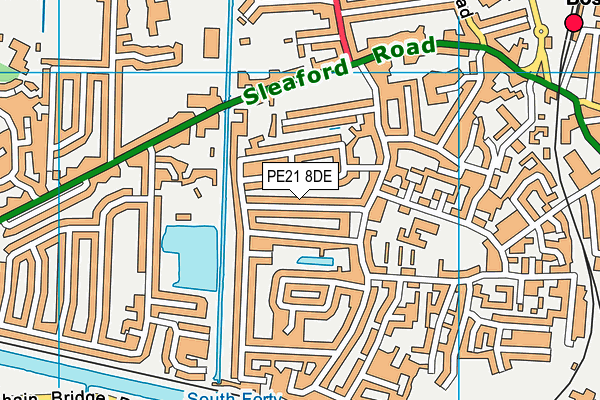 PE21 8DE map - OS VectorMap District (Ordnance Survey)