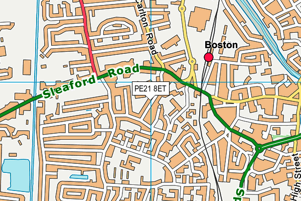 PE21 8ET map - OS VectorMap District (Ordnance Survey)