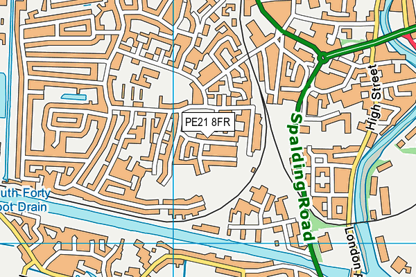 PE21 8FR map - OS VectorMap District (Ordnance Survey)