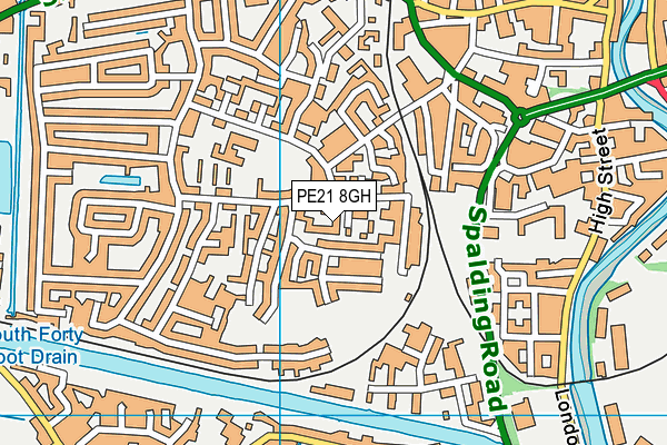PE21 8GH map - OS VectorMap District (Ordnance Survey)