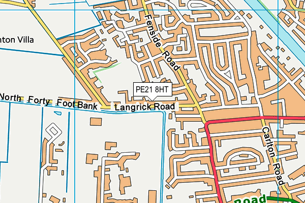 PE21 8HT map - OS VectorMap District (Ordnance Survey)