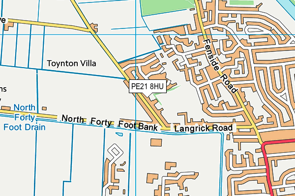 PE21 8HU map - OS VectorMap District (Ordnance Survey)