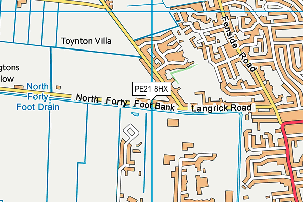 PE21 8HX map - OS VectorMap District (Ordnance Survey)