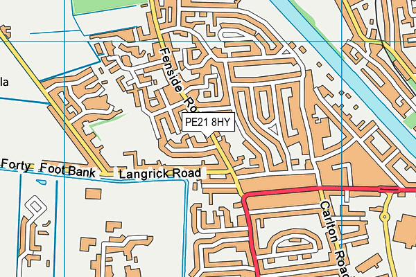 PE21 8HY map - OS VectorMap District (Ordnance Survey)