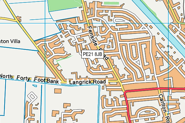 PE21 8JB map - OS VectorMap District (Ordnance Survey)