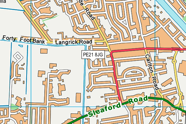 PE21 8JG map - OS VectorMap District (Ordnance Survey)