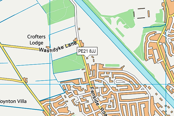 PE21 8JJ map - OS VectorMap District (Ordnance Survey)
