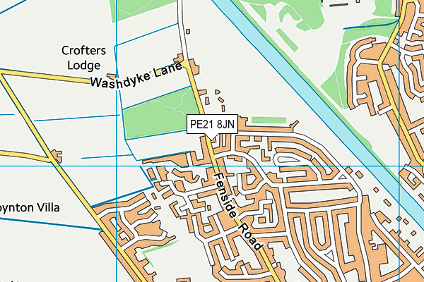PE21 8JN map - OS VectorMap District (Ordnance Survey)