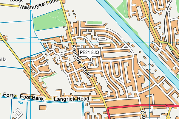 PE21 8JQ map - OS VectorMap District (Ordnance Survey)