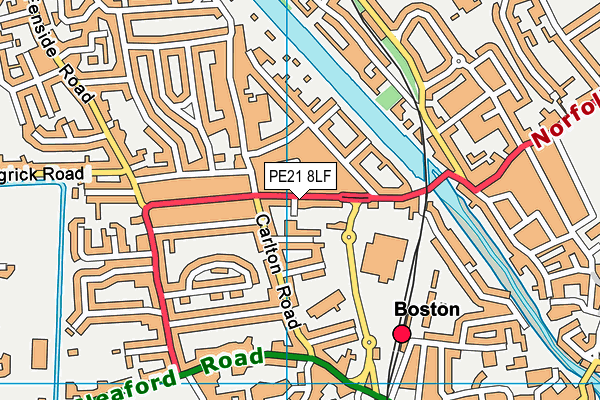 PE21 8LF map - OS VectorMap District (Ordnance Survey)
