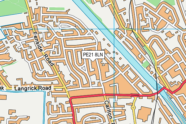 PE21 8LN map - OS VectorMap District (Ordnance Survey)