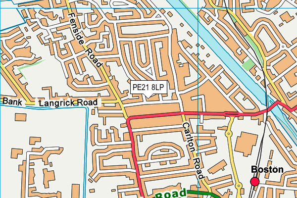 PE21 8LP map - OS VectorMap District (Ordnance Survey)