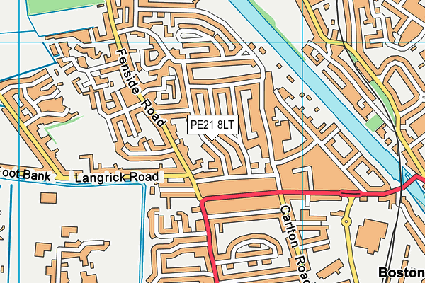 PE21 8LT map - OS VectorMap District (Ordnance Survey)