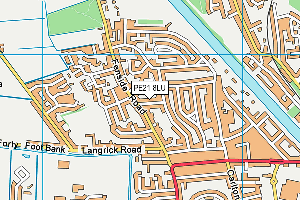 PE21 8LU map - OS VectorMap District (Ordnance Survey)