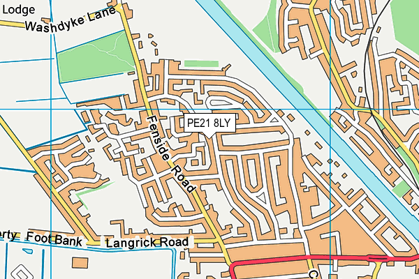 PE21 8LY map - OS VectorMap District (Ordnance Survey)