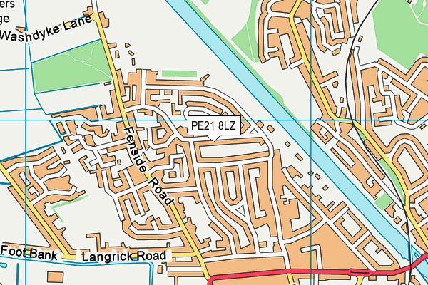 PE21 8LZ map - OS VectorMap District (Ordnance Survey)