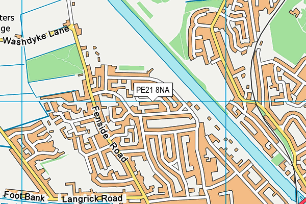 PE21 8NA map - OS VectorMap District (Ordnance Survey)