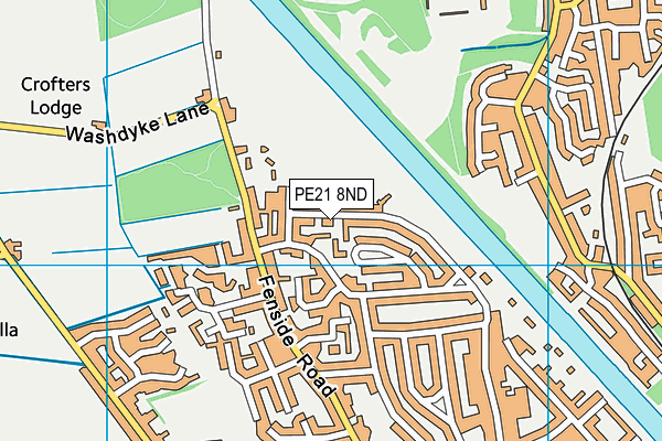 PE21 8ND map - OS VectorMap District (Ordnance Survey)