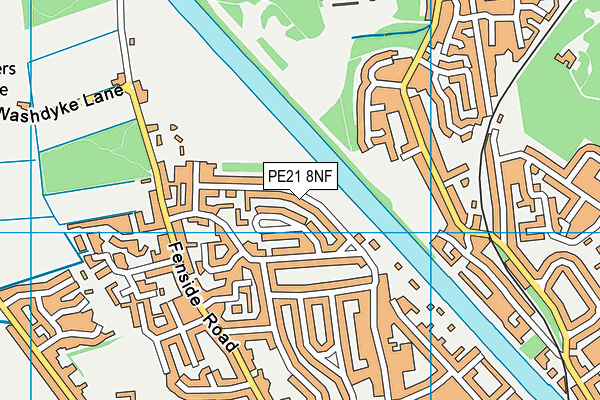 PE21 8NF map - OS VectorMap District (Ordnance Survey)