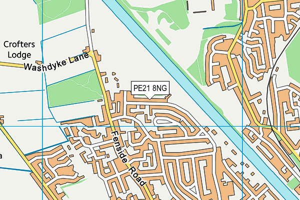 PE21 8NG map - OS VectorMap District (Ordnance Survey)
