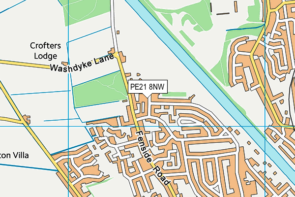 PE21 8NW map - OS VectorMap District (Ordnance Survey)