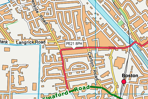 PE21 8PH map - OS VectorMap District (Ordnance Survey)