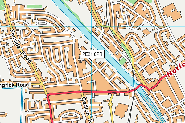 PE21 8PR map - OS VectorMap District (Ordnance Survey)