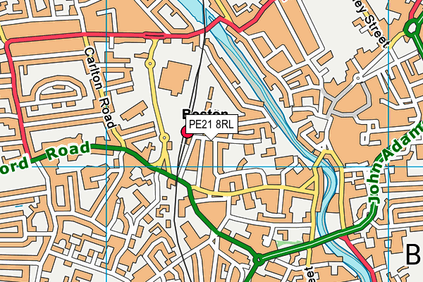 PE21 8RL map - OS VectorMap District (Ordnance Survey)