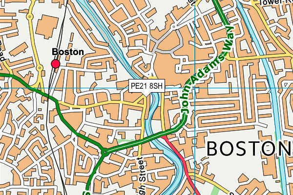 Map of THE COUNTY HALL HOTEL (BOSTON) LIMITED at district scale