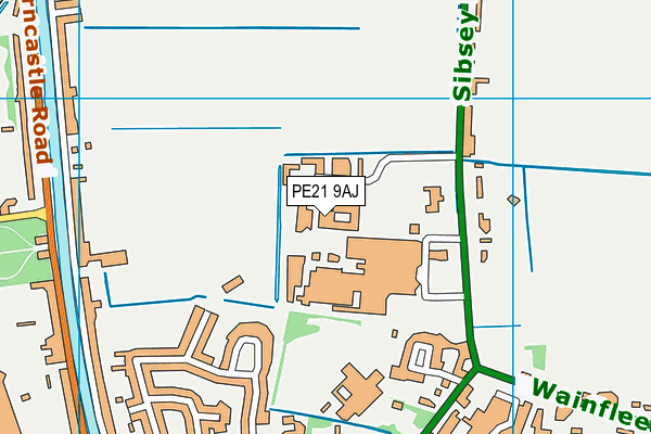 PE21 9AJ map - OS VectorMap District (Ordnance Survey)