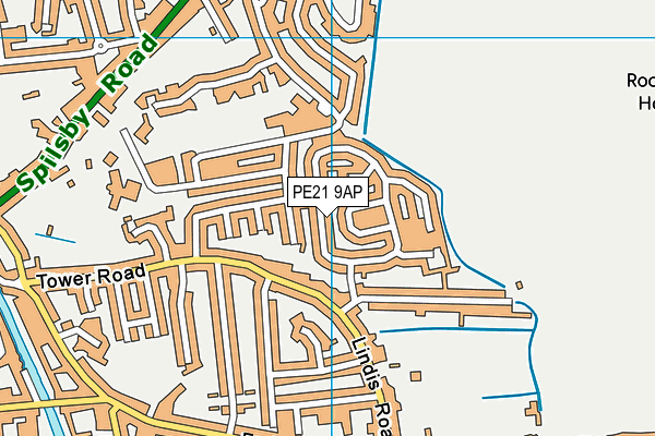 PE21 9AP map - OS VectorMap District (Ordnance Survey)