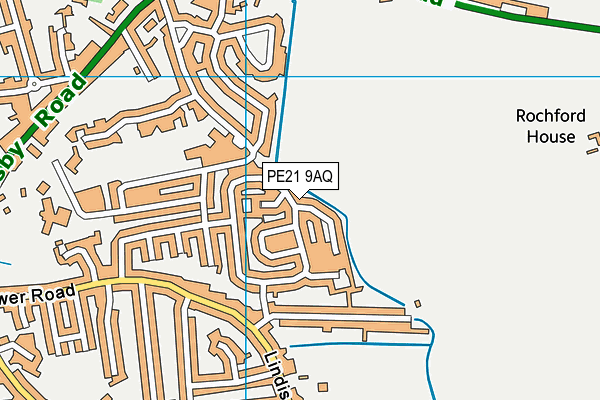 PE21 9AQ map - OS VectorMap District (Ordnance Survey)