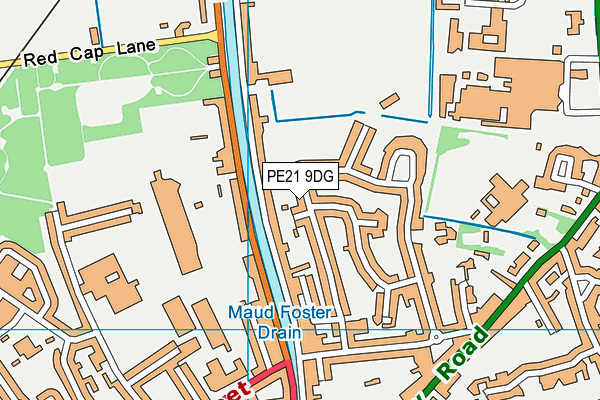 PE21 9DG map - OS VectorMap District (Ordnance Survey)