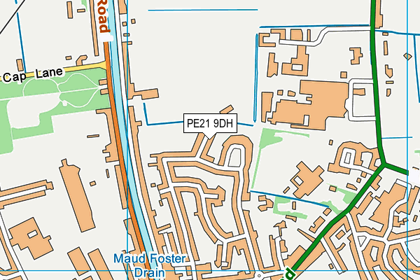 PE21 9DH map - OS VectorMap District (Ordnance Survey)