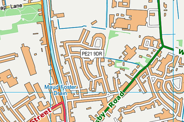 PE21 9DR map - OS VectorMap District (Ordnance Survey)