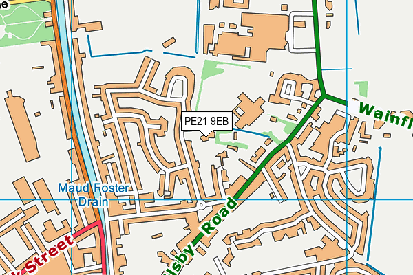 PE21 9EB map - OS VectorMap District (Ordnance Survey)
