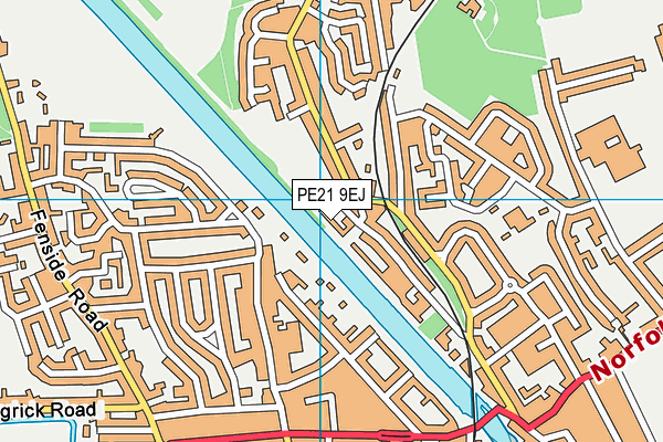 PE21 9EJ map - OS VectorMap District (Ordnance Survey)