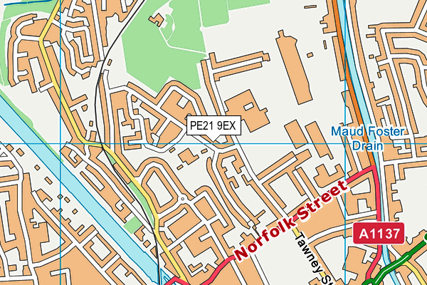 PE21 9EX map - OS VectorMap District (Ordnance Survey)
