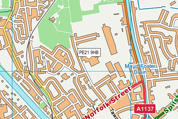 Haven High Academy (Marian Campus) map (PE21 9HB) - OS VectorMap District (Ordnance Survey)