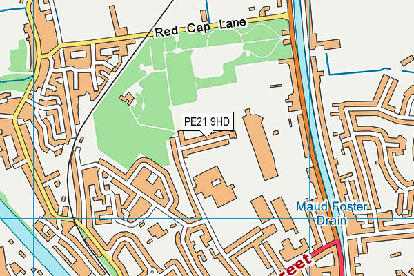 PE21 9HD map - OS VectorMap District (Ordnance Survey)
