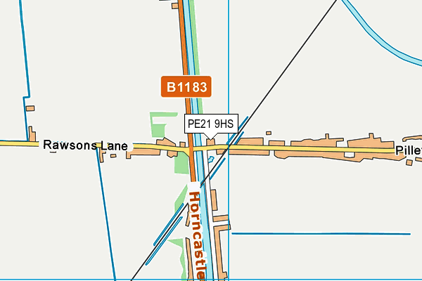 PE21 9HS map - OS VectorMap District (Ordnance Survey)