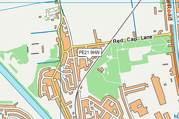 PE21 9HW map - OS VectorMap District (Ordnance Survey)