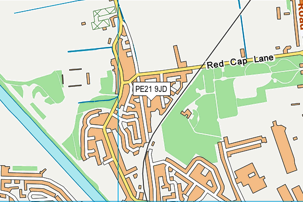 PE21 9JD map - OS VectorMap District (Ordnance Survey)