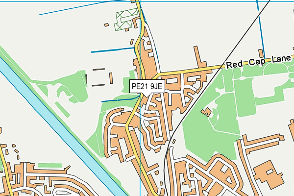 PE21 9JE map - OS VectorMap District (Ordnance Survey)